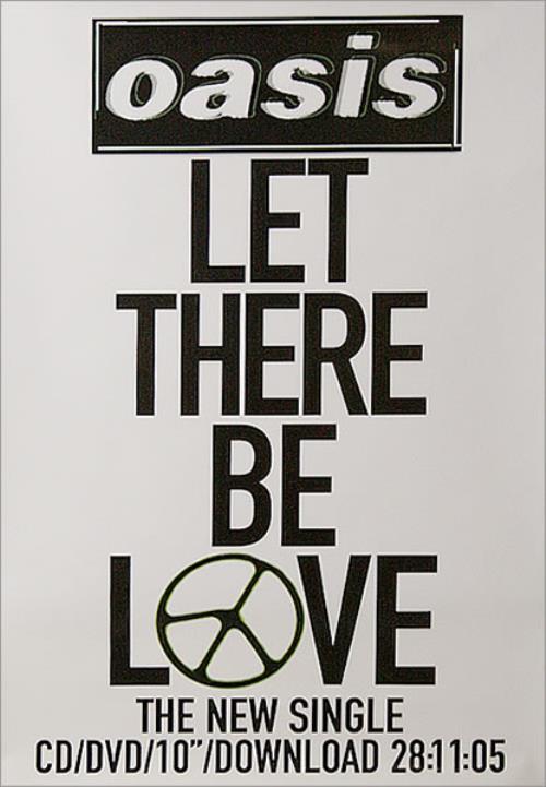 Oasis Let There Be Love UK Promo poster (493523)